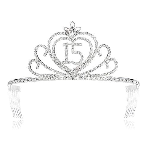 Tiara Crystal Rhinestone Pageant Princess Party Birthday Sweet 15 Happy Queen